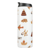 Niedlicher Spaß Wildbraun Kinderspielzeug Flugzeug Thermosbecher (Nach rechts gedreht)