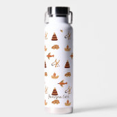 Niedlicher Spaß Wildbraun Kinderspielzeug Flugzeug Trinkflasche (Vorne)