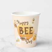 Niedlicher Spaß zum Geburtstag der Biene Pappbecher (Vorderseite)