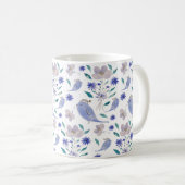 Niedlicher Spatz mit Blumenhut Kaffeetasse (VorderseiteRechts)