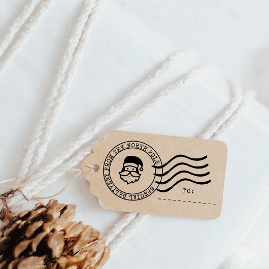 Niedlicher Special North Pole Lieferung Santa Post Gummistempel
