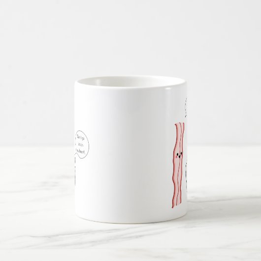 Niedlicher Speck-und Ei-Cartoon Kaffeetasse (Mittel)