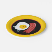 Niedlicher Speck und Eier Frühstücksbuffet Party Pappteller (Schrägansicht)