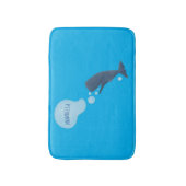 Niedlicher Spermienwal bläst Blasen Cartoon Badematte (Vorderseite Vertikal)