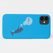 Niedlicher Spermienwal bläst Blasen Cartoon Case-Mate iPhone Hülle (Rückseite (Horizontal))