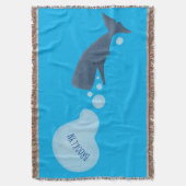 Niedlicher Spermienwal bläst Blasen Cartoon Decke (Vorderseite Vertikal)