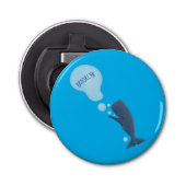 Niedlicher Spermienwal bläst Blasen Cartoon Flaschenöffner (Vorderseite)