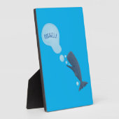 Niedlicher Spermienwal bläst Blasen Cartoon Fotoplatte (Seite)