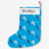 Niedlicher Spermienwal bläst Blasen Cartoon Kleiner Weihnachtsstrumpf (Rückseite)