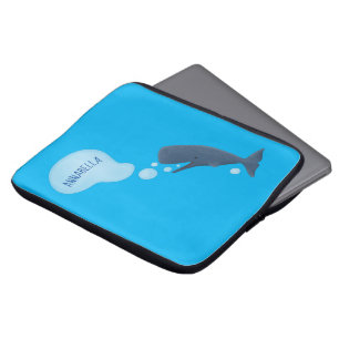 Niedlicher Spermienwal bläst Blasen Cartoon Laptopschutzhülle