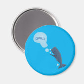 Niedlicher Spermienwal bläst Blasen Cartoon Magnet (Vorderseite/Rückseite)