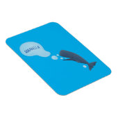 Niedlicher Spermienwal bläst Blasen Cartoon Magnet (Rechte Seite)