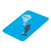 Niedlicher Spermienwal bläst Blasen Cartoon Magnet (Linke Seite)