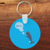 Niedlicher Spermienwal bläst Blasen Cartoon Schlüsselanhänger (Vorderseite)