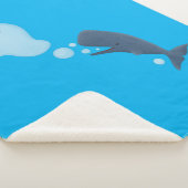 Niedlicher Spermienwal bläst Blasen Cartoon Sherpadecke (3/4)