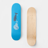 Niedlicher Spermienwal bläst Blasen Cartoon Skateboard (Vorderseite)