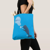 Niedlicher Spermienwal bläst Blasen Cartoon Tasche (Von Nahem)