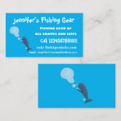 Niedlicher Spermienwal bläst Blasen Cartoon Visitenkarte (Vorne/Hinten)