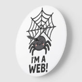 Niedlicher Spider Sticker 🕷️ ✨ | Cartoon Web Fun" Große Wanduhr (Winkel)
