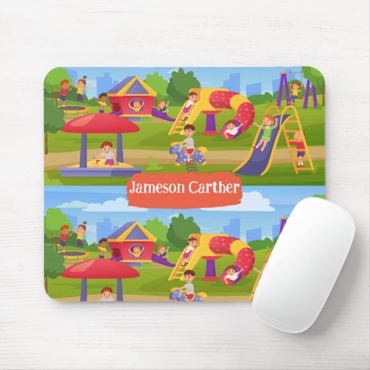 Niedlicher Spielplatz für Kinder Mousepad (Mit Mouse)