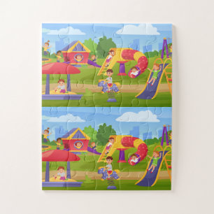 Niedlicher Spielplatz für Kinder Puzzle