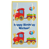 Niedlicher Spielzeug-Zug steigt Kleine Geschenktüte (Vorderseite)