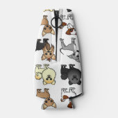 Niedlicher Spielzeughund-Muster Flaschenkühler (Rückseite)