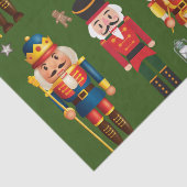 niedlicher Spielzeugsoldat Nutcracker Muster grün Seidenpapier (Detail)