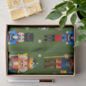 niedlicher Spielzeugsoldat Nutcracker Muster grün Seidenpapier (Geschenk)