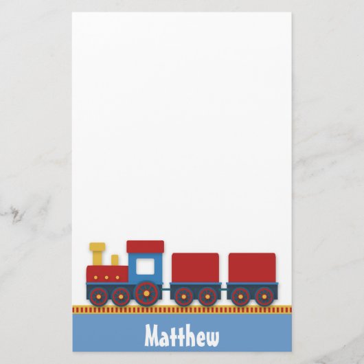 Niedlicher Spielzeugzug für Jungen Briefpapier (Vorderseite)