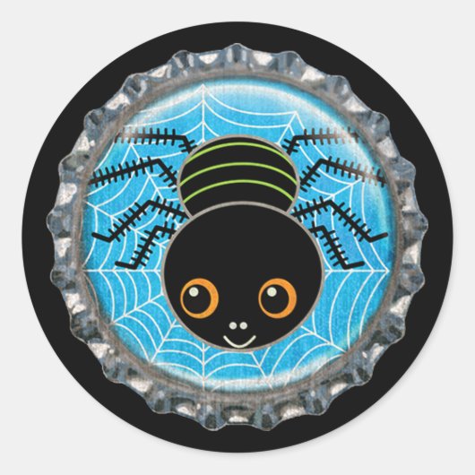 Niedlicher Spinnenhalterung Runder Aufkleber (Vorderseite)