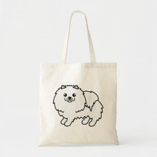 Niedlicher Spitz Cartoon Dog Tragetasche