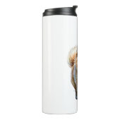 Niedlicher Spitz Docht Wasserfarbe Personalisiert Thermosbecher (Nach links gedreht)