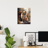 Niedlicher Spitz Dog Art Print Poster (Heimbüro)