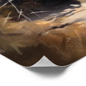 Niedlicher Spitz Dog Art Print Poster (Ecke)