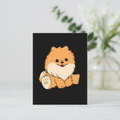 Niedlicher Spitz Dog Geschenk Frauen Hund Spitz Postkarte (Stehend Vorderseite)