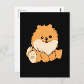 Niedlicher Spitz Dog Geschenk Frauen Hund Spitz Postkarte (Vorne/Hinten)