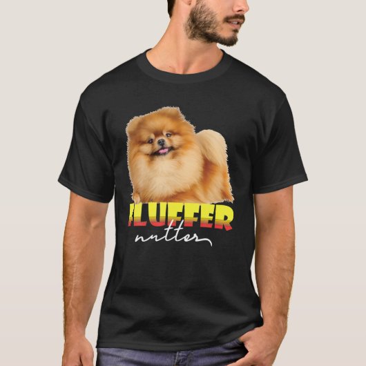 Niedlicher Spitz Fluffernutter Fluffy Dog Lover Gr T-Shirt (Vorderseite)