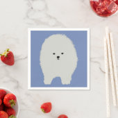 Niedlicher Spitz Hund, Fluffy Hund Art Paper Napki Serviette (Beispiel)