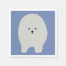 Niedlicher Spitz Hund, Fluffy Hund Art Paper Napki Serviette