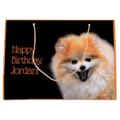 Niedlicher Spitz Hund Große Geschenktüte (Vorderseite)