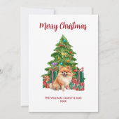 Niedlicher Spitz Hunde Weihnachten (Vorderseite)
