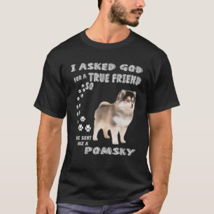 Niedlicher Spitz Husky Dog Quote Mama Vater Kostü T-Shirt