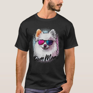 Niedlicher Spitz Pom Dog Mama Portrait F T-Shirt