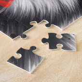 Niedlicher Spitz Roter Nerd Brille Individuelle Na Puzzle (Seite)