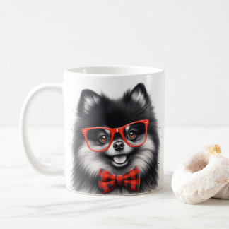 Niedlicher Spitz Roter Nerd Brille Kaffeetasse