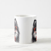 Niedlicher Spitz Roter Nerd Brille Kaffeetasse (Mittel)