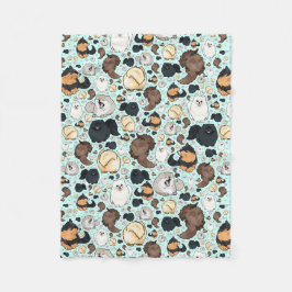 Niedlicher Spitz, schwarz Fleecedecke