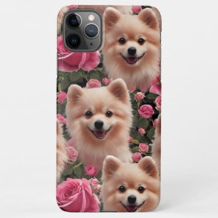 Niedlicher Spitz Verzauberter Rosengarten iPhone 11Pro Max Hülle