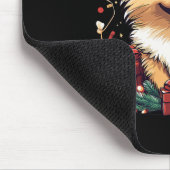 Niedlicher Spitz Weihnachtsmannmütze Funny Christm Mousepad (Ecke)